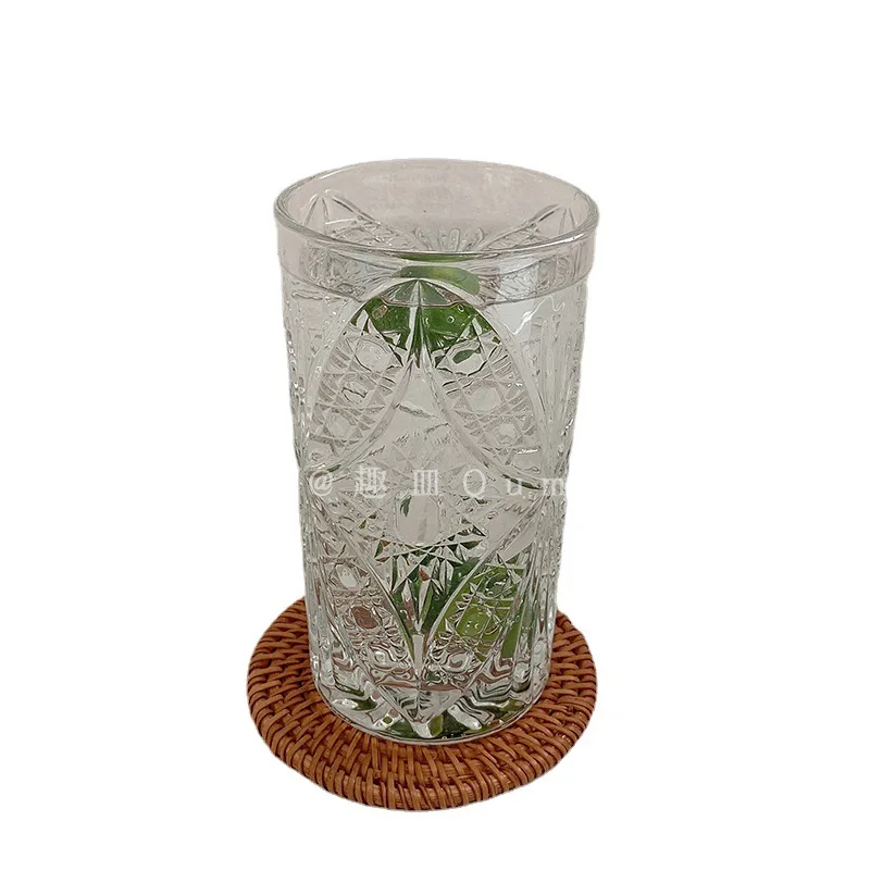 Butterfly Glass Cup Creative High Appearance Level Home Dormitory Glass Water Milk Glass Engraved Drink Juice Glasses Bottle