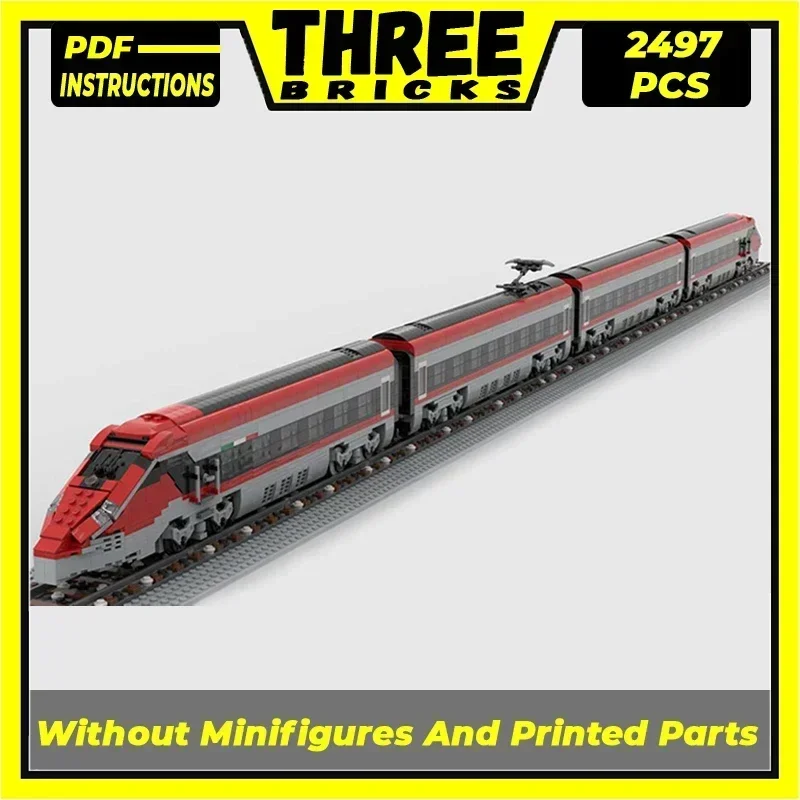 

Technical Moc Bricks Model Italian Freccia High Speed Train Modular Building Blocks Gifts Toys For Children DIY Sets Assembling