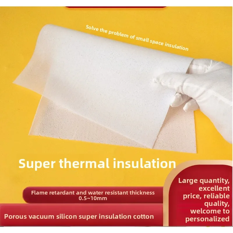 Porous Vacuum Silica Super Insulation Cotton, Ultra-thin Fireproof Aerogel Thermal Insulation Sheet Customizable