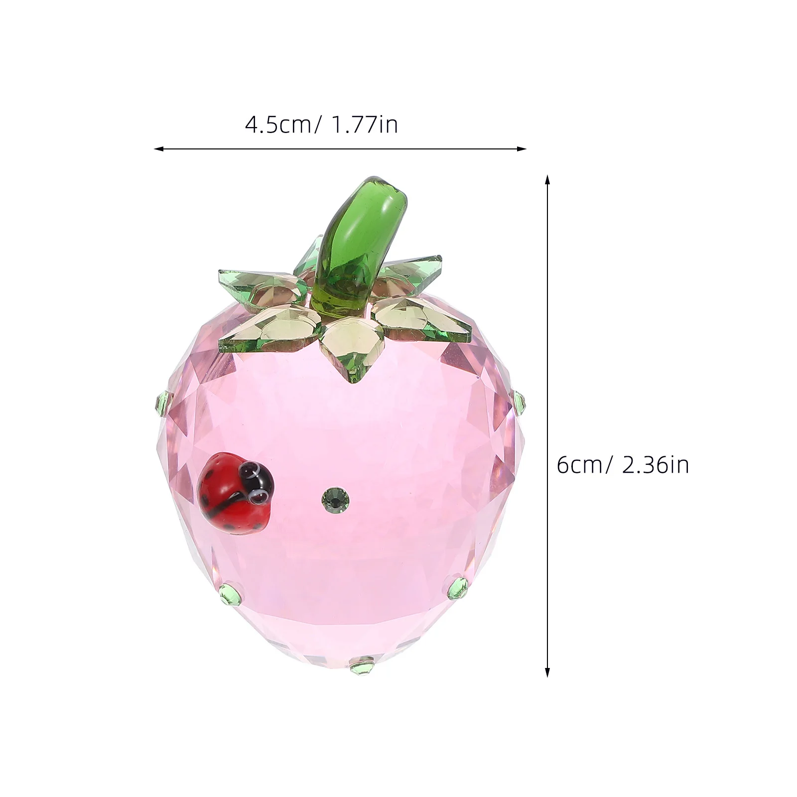 كريستال الفراولة منضدية الديكور تصميم نابض بالحياة حجم صغير فكرة هدية إبداعية براعة رائعة لهجة المنزل #2