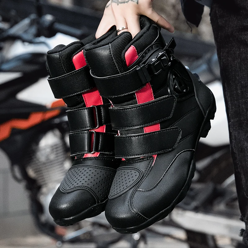 Motorcycle Riding Shoes Breathable Motorcross Off-road Short Boots Man Women Rider Motocross Equipment Anti-fall Racing Shoes 47