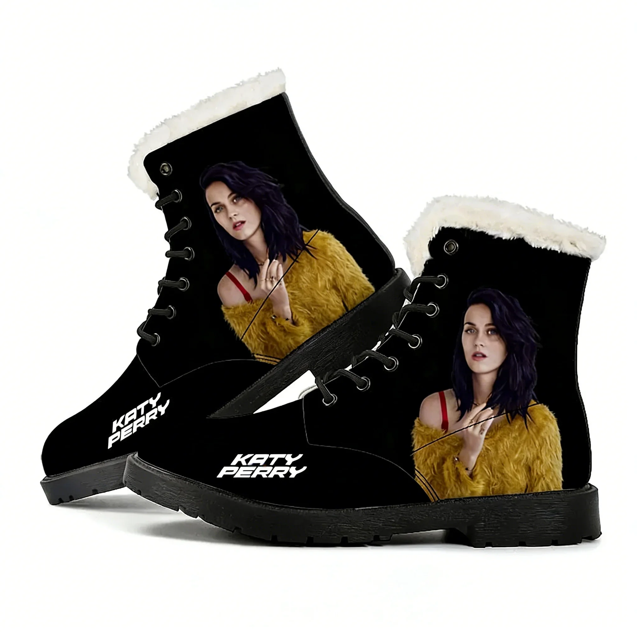 

Katy Perry Singer Plush Boots Mens Womens Winter Outdoor Casual Boot Light Couple High quality Customize Boots