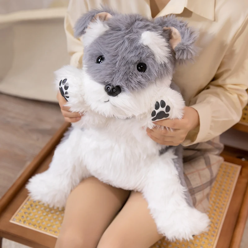 Cartoon Schnauzer Hond Knuffel Schattige Knuffels Mollige Puppy Pop Meisjes Knuffel Kussen Anime Zachte Sofa Kussen Room Decor Geschenken