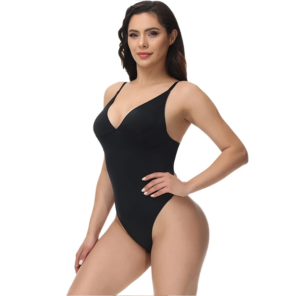 Bodysuit Shaper do Corpo Trainer Cintura V Profunda para Mulheres, Macacão Sexy Shapewear, Macacão Emagrecedor