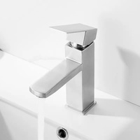 Basin Sink Bathroom Faucet Deck Mounted Hot Cold Water Basin Mixer Taps Matte Black Lavatory Sink Tap Crane