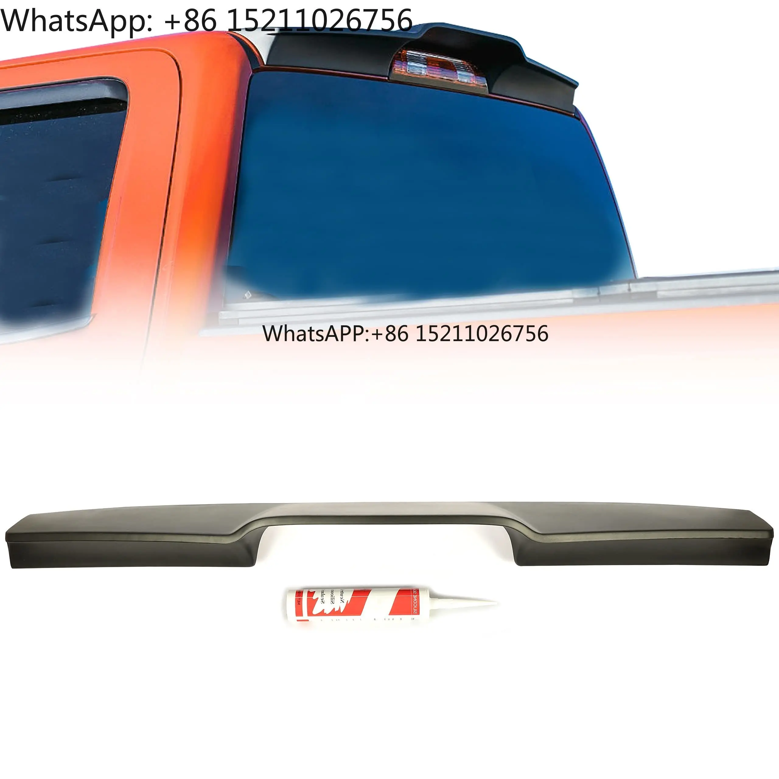 Cab Spoiler Compatible with 2014-2019 -C Sierra/Chevrolet Silverado 1500 2500 3500 Pickup Truck Roof Wing Top Replace For981579