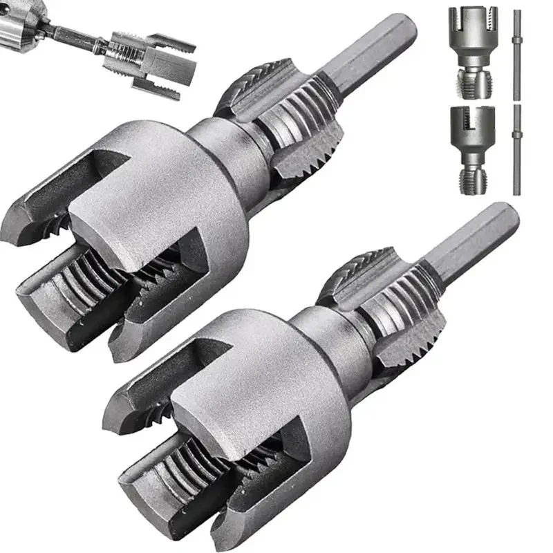 Pipe Threader Tool for Internal External Threading - Hand Threading Die and Tap for Plumbing Repair Kit