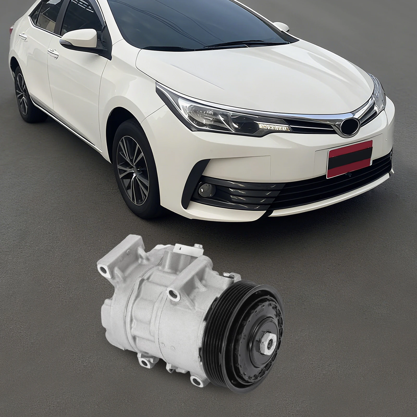 88310-02852 New A/C Compressor 12V, Direct Replacement Air Conditioning Compressor For 2014-2016 Toyota Corolla 1.8L, CNC Machined Car AC Compressor