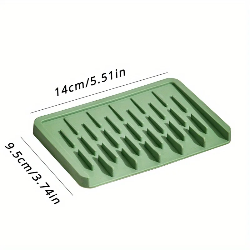 1pc Soap Dish, Silicone Drain Soap Tray, Self Draining Soap Holder,Non-slip And Minimalist Soap Storage Rack