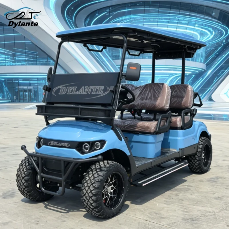 Low Price Custom Back Seat Caddy 4 Seat Electric Sightseeing Car Hunting Off-Road Vehicle Electric Golf Cart 5kw/4kw Motor