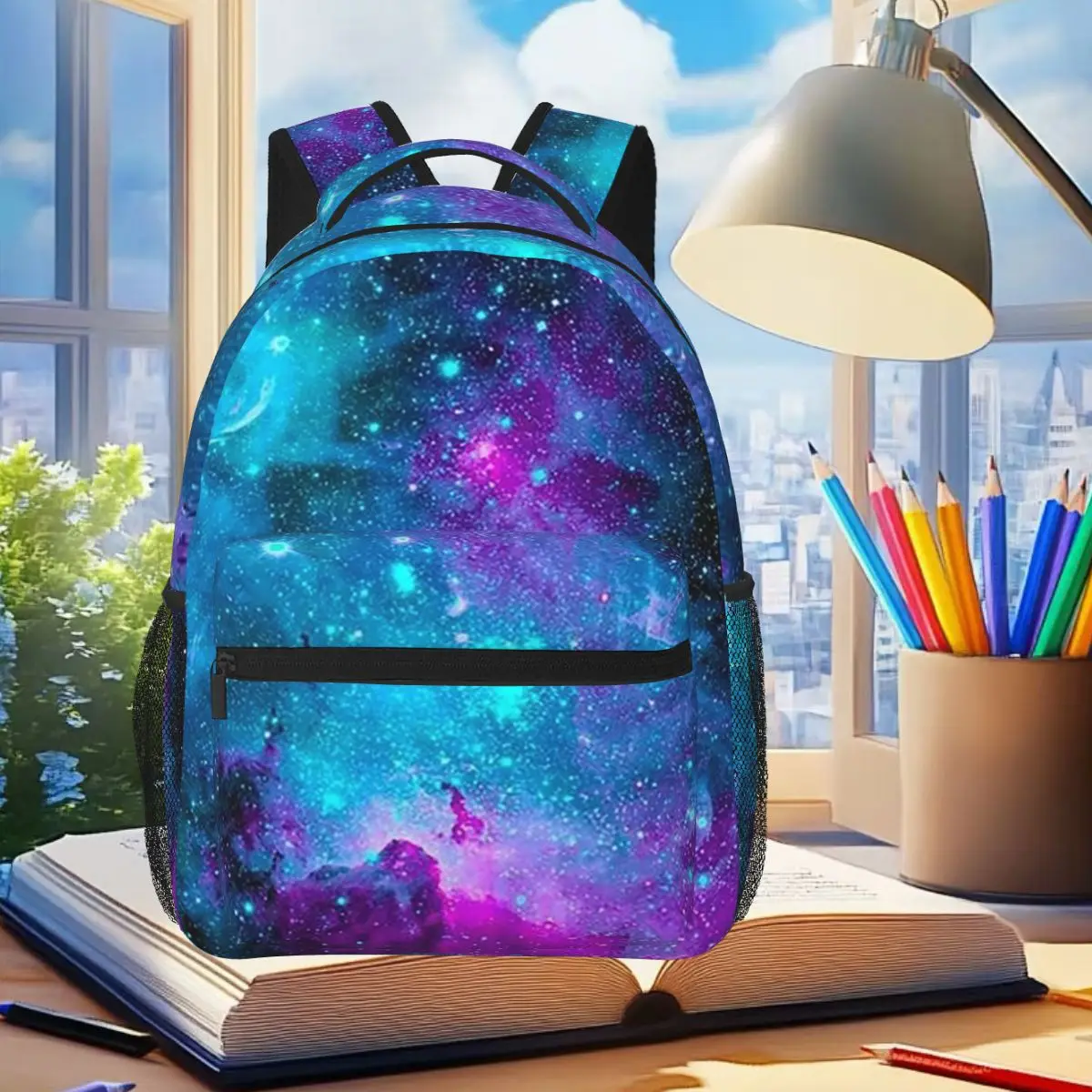 

Cosmic For Galaxy Misty Backpack Student Boys Girls BookBag Children School Bag Computer Shoulder Bags for Men Women