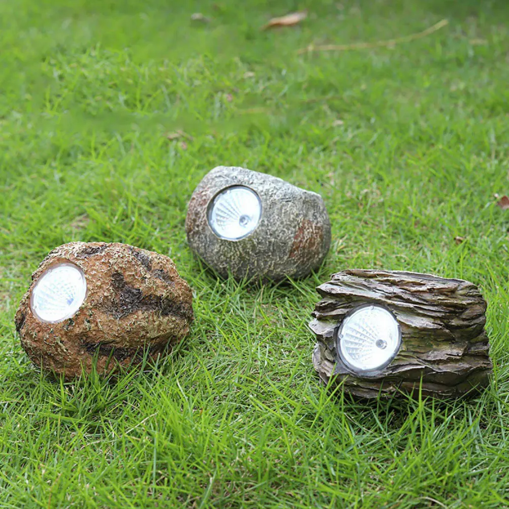 

Solar Stone Lamp Outdoor Lighting Garden Yard Decorative Solar Powered Resin LED Energy Saving Light Sensing System Fast