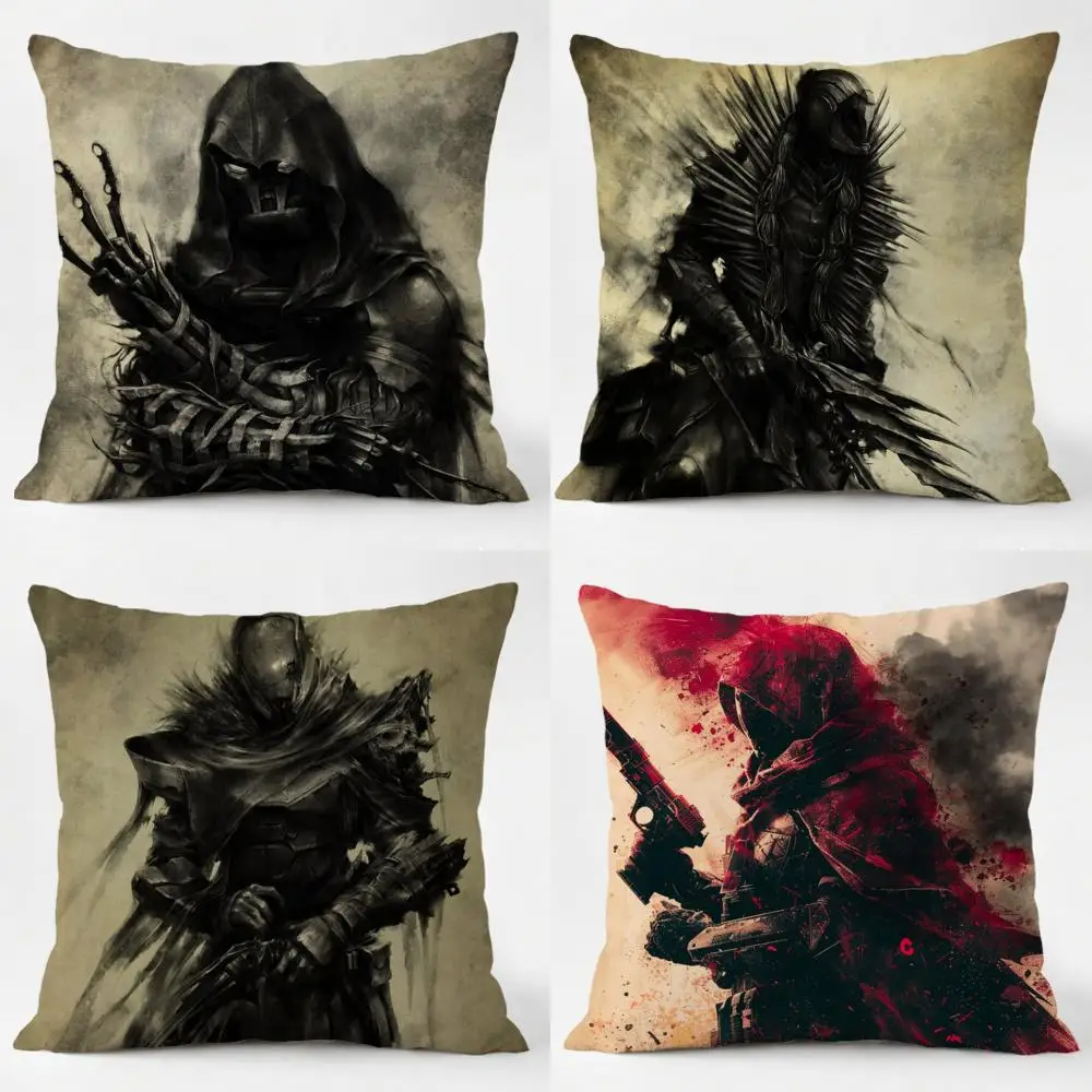 Classic D-Destiny Cushion Cover Daily Washable Linen Pillowcase Soft  for Sofa Bed Home Room Decor