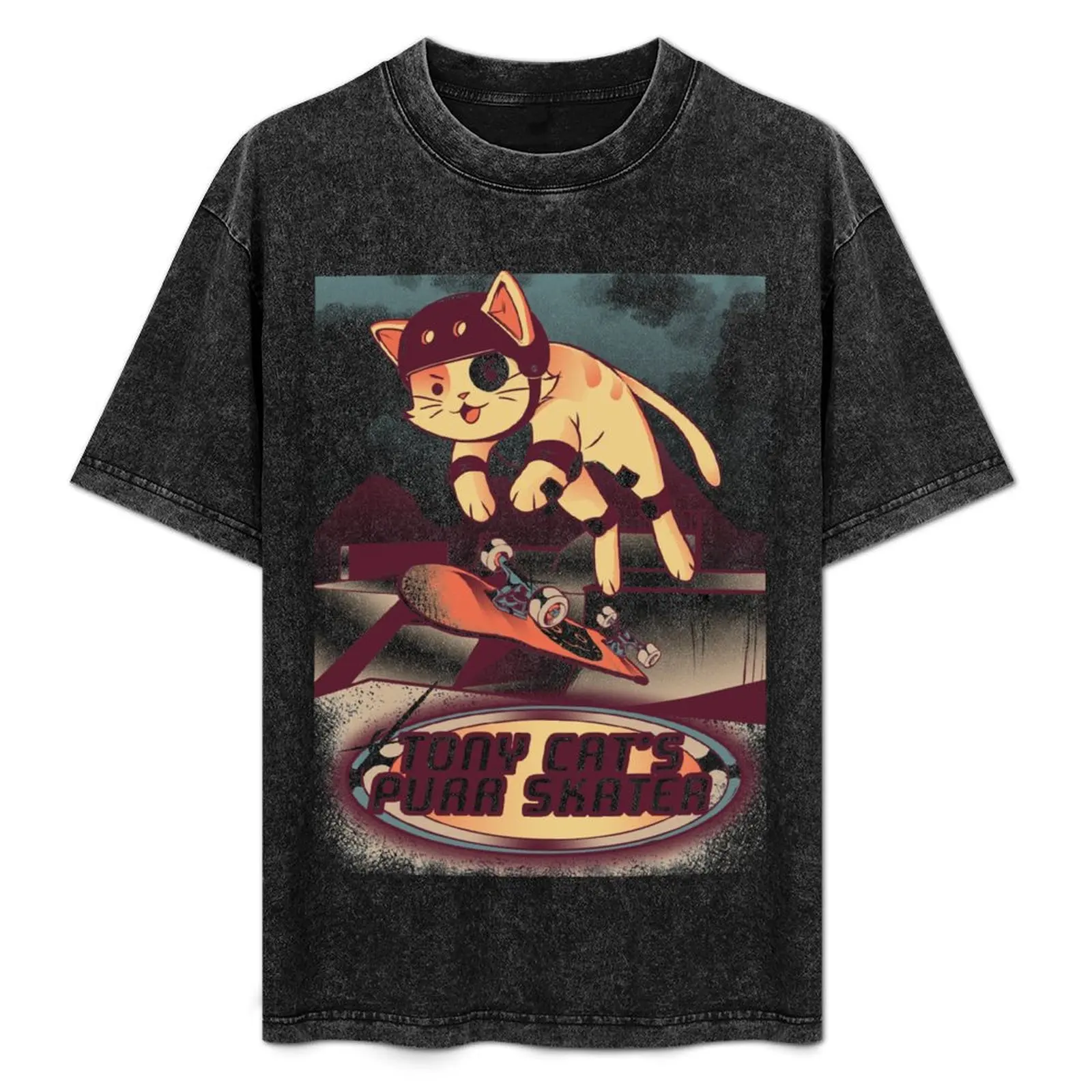 トニー・キャッツ-パー・スケーター-tシャツ-クイックドライ-フィッシングtシャツ