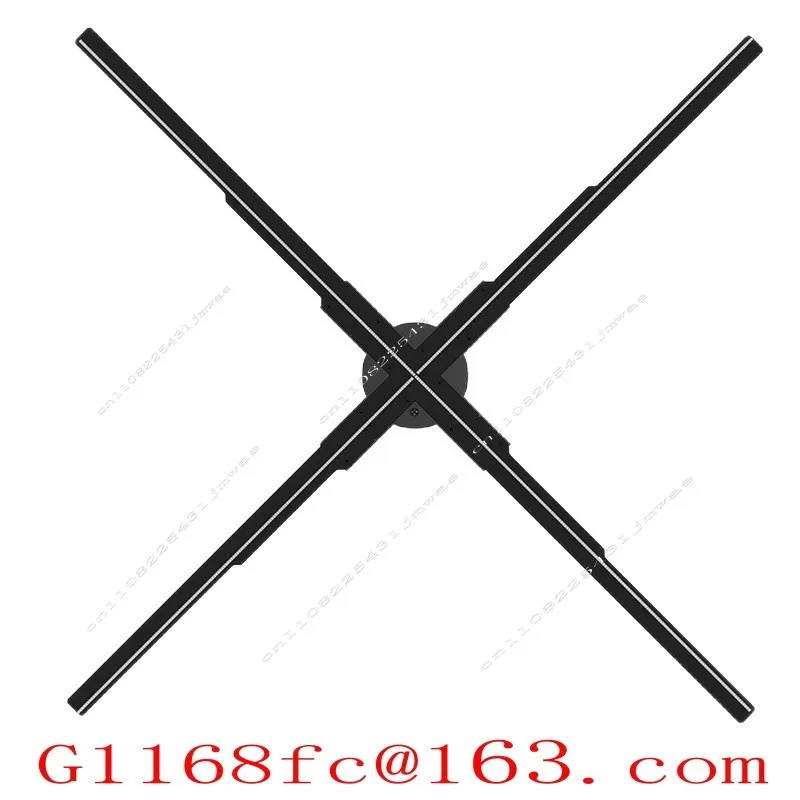 45Cm Naked Eye 3D Holographic Fan Projector Stereo Suspension Rotating Imaging No Screen Display