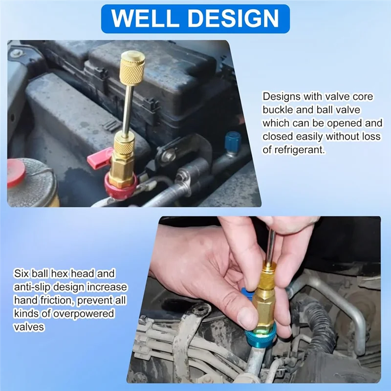 

Air Conditioning Valve Core Remover Installer For R134A R1234YF For R134a R1234yf R22, Tool Set