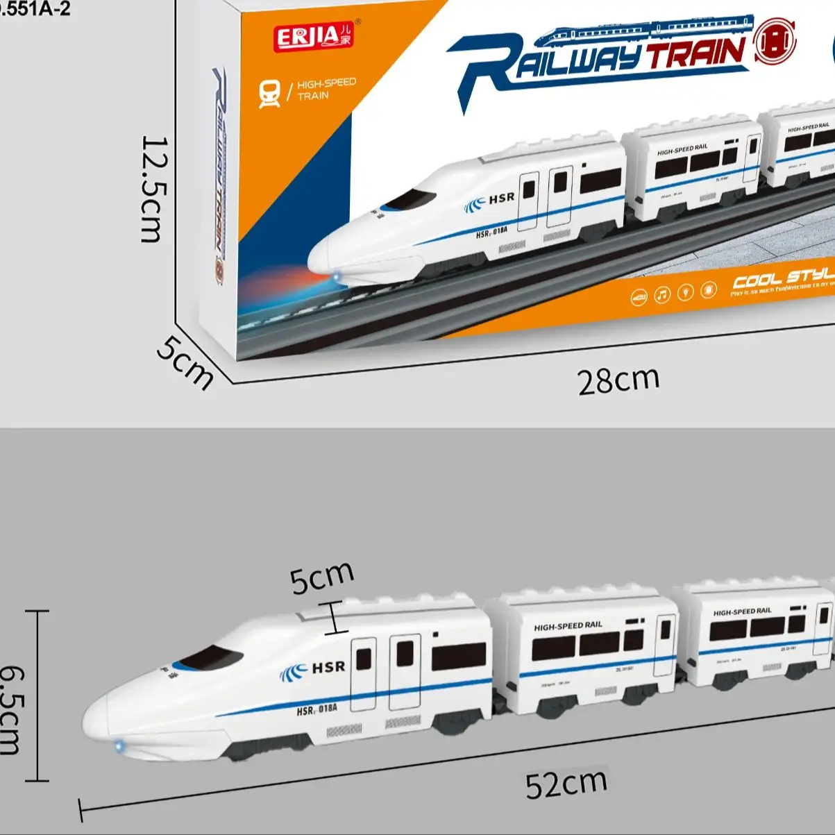 أطفال DIY محاكاة عالية السرعة لعبة قطار السكك الحديدية سيارة كهربائية ضوء الصوت نموذج قطار ألعاب تعليمية للبنين بنات هدية #5