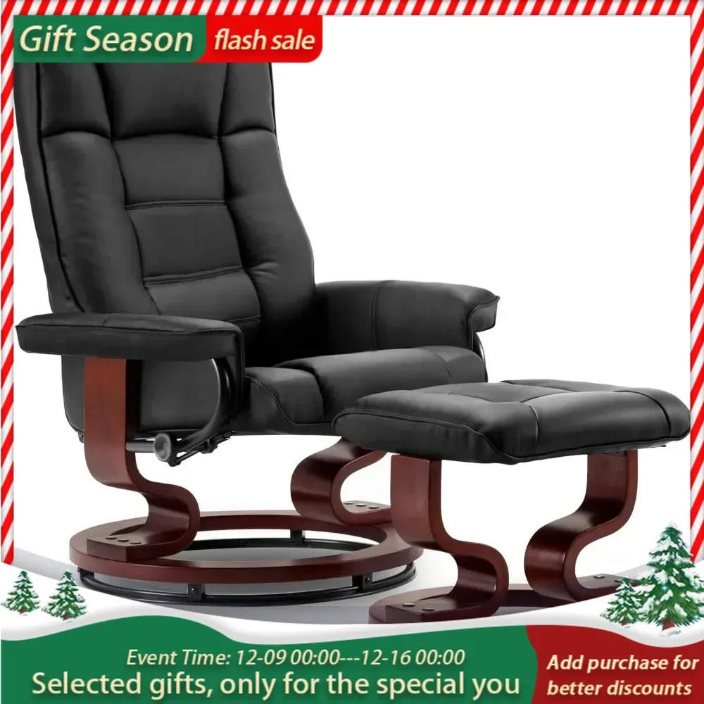 Swivel Recliner,Multi-Position Leisure Office Chair with Adjustable Back,Ergonomic Lounge Chairs  for Living room reading