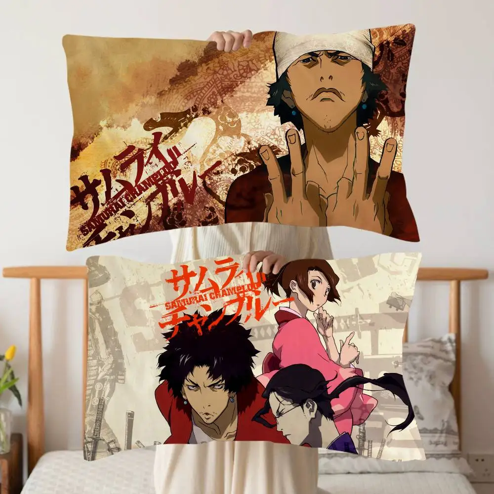 Adventure Anime Samurai Champloo Pillow Towel Pillowcase for Hair and Skin, Standard Size Set of Super Soft Pillow Case