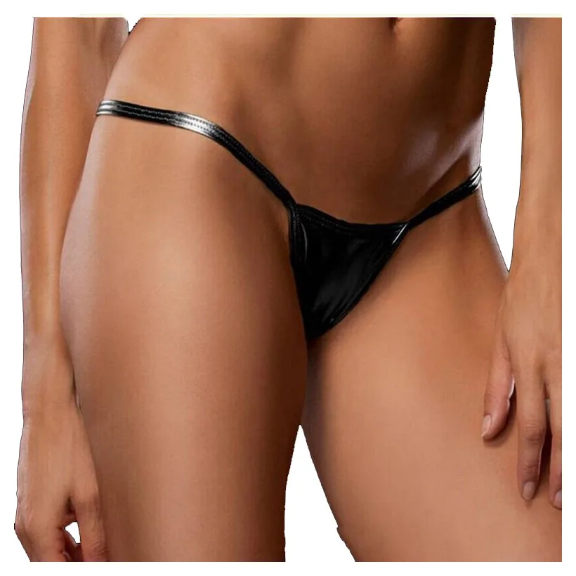 New Design Shiny G Strings Women Sexy Leather Panties Underpants Thongs Briefs