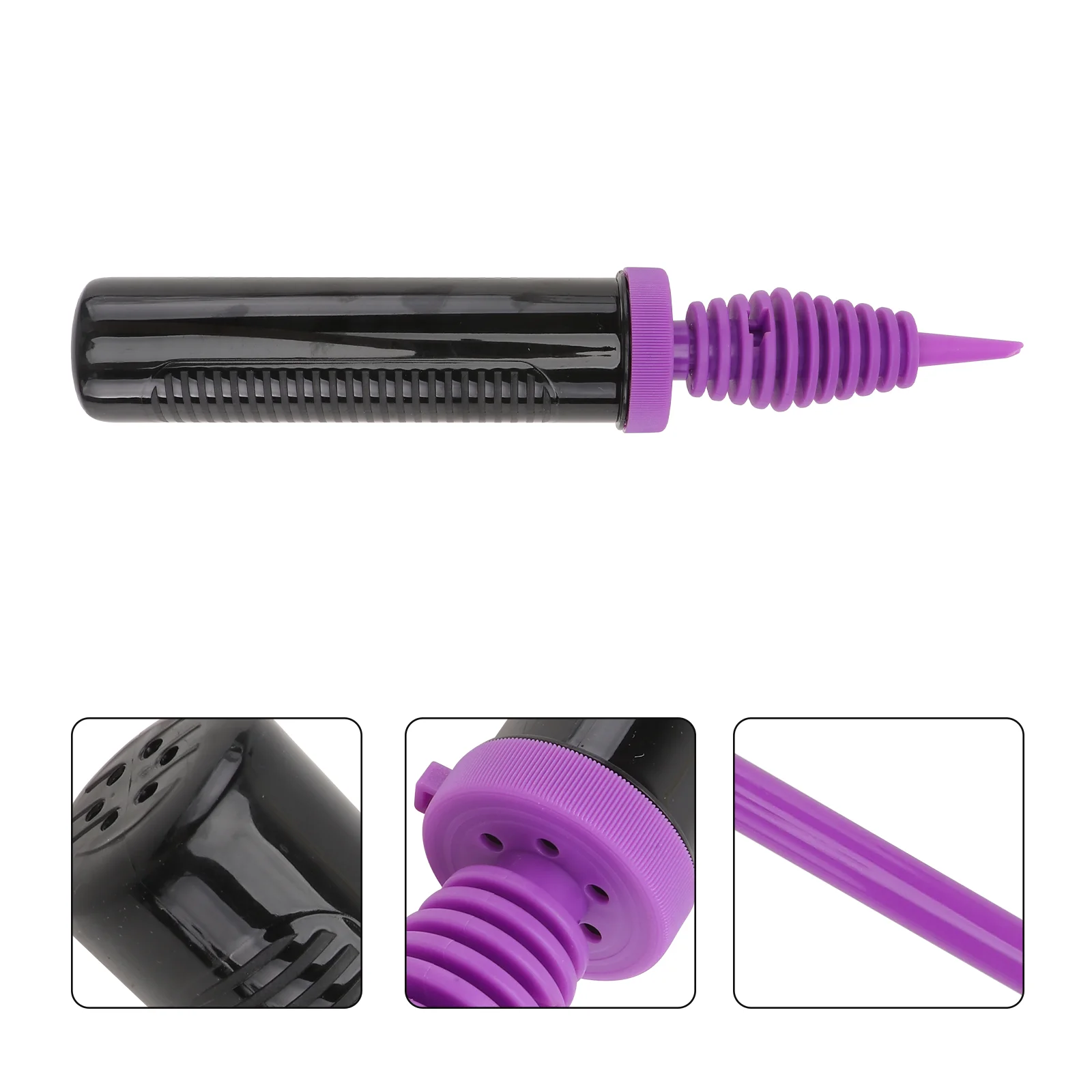 

2Pcs Portable Balloon Inflator Hand Pump Manual Use for Party Home Long Round Balloons Swim Ring Balloon Inflator