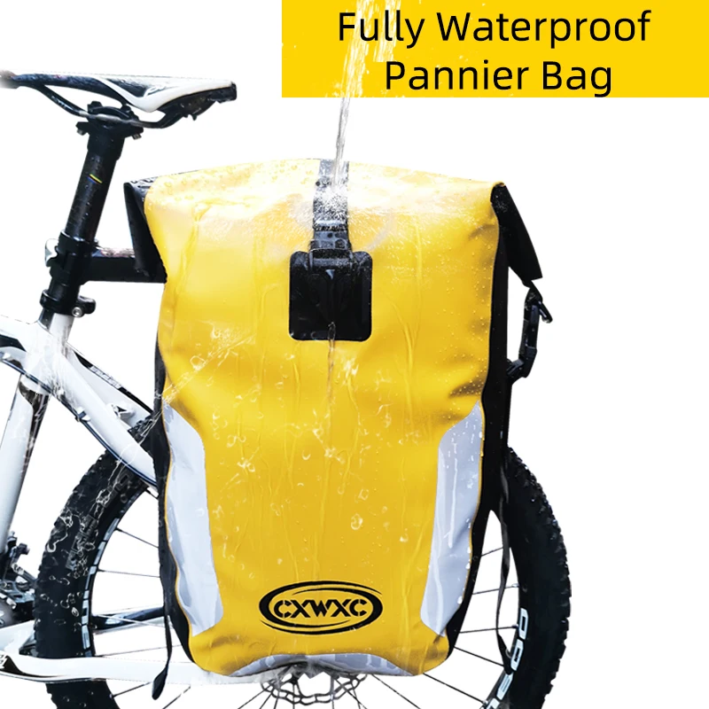 

CXWXC Bicycle bag & Fully Waterproof Large Capacity Bike Pannier Bag Portable Cycling Multifunctional Rear Rack Tail Seat Bag