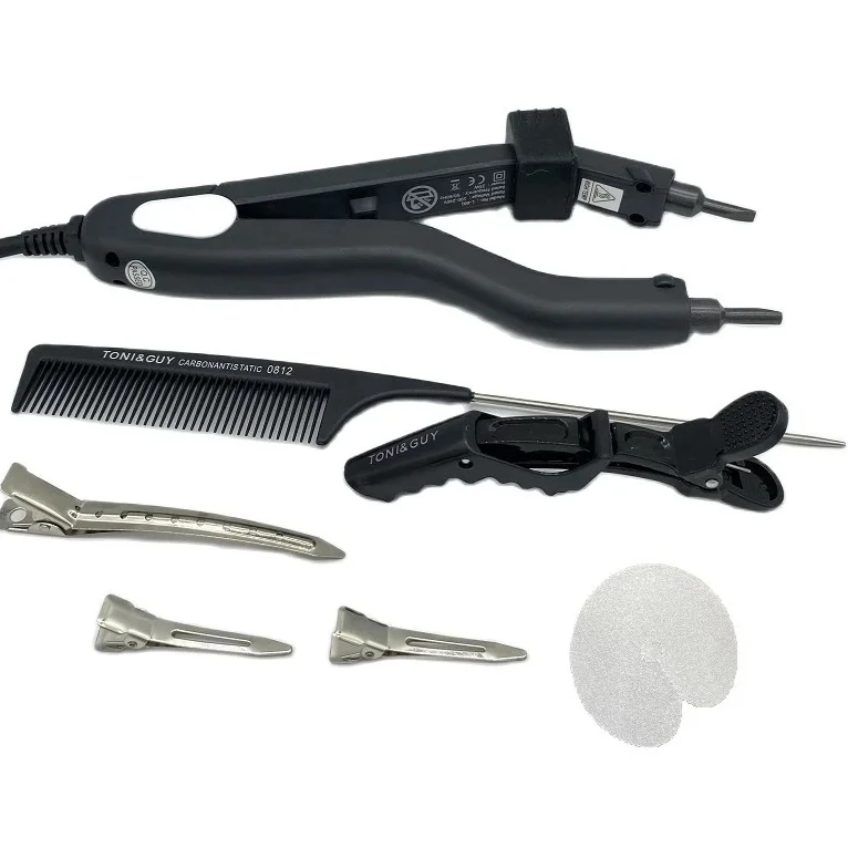 

（Big disount）Mini Intelligent traceless Hair Extension Iron 220 degree Heat Hair Connector New design Black quality Heat Fusion