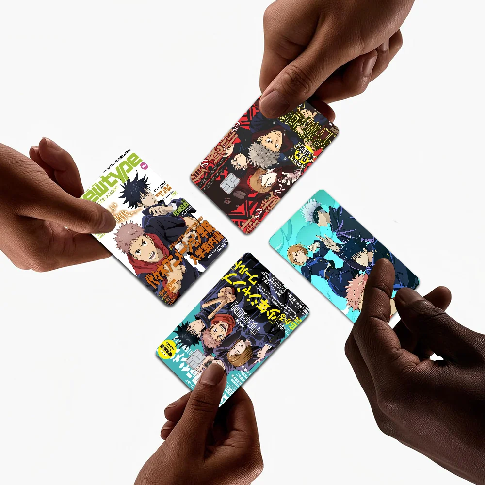 Jujutsu Kaisen أنيمي 100% رائجة البيع أنيمي الائتمان الخصم البنك بطاقة حافلة بطاقة فيلم الجلد ملصق