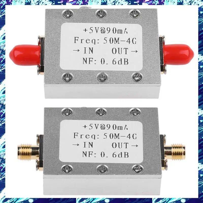 RF Amplifier Module Metal RF Amplifier Module Ham Radio Board LNA 50M-4Ghz NF=0.6DB