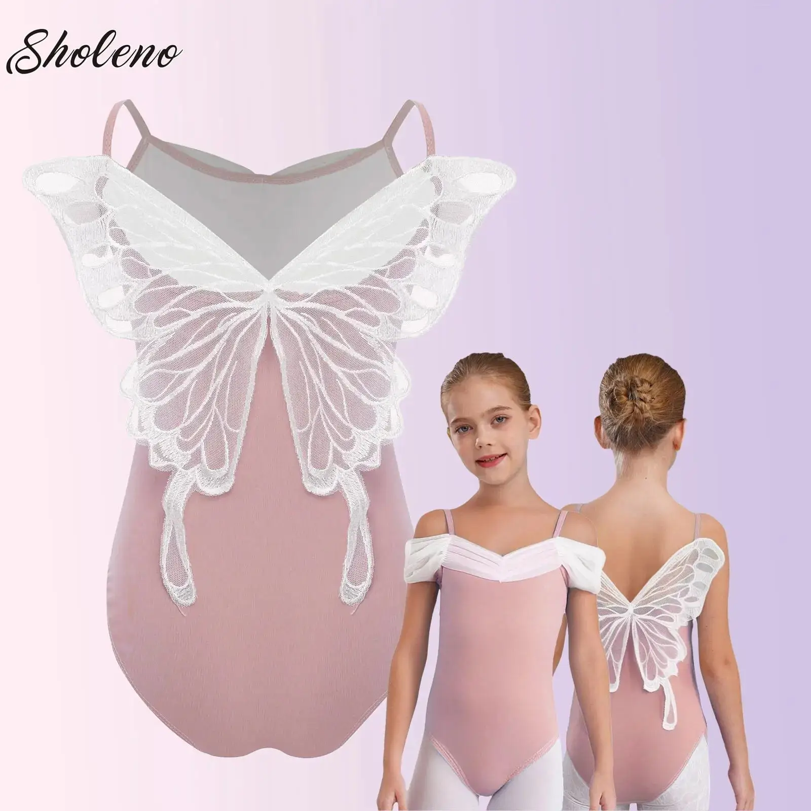 

Kid Girls Cute Bowknot Ruched Mesh Overlay Ballet Leotard Backless Bodysuit Gymnastics Ballet Dance Practice Performance Costume