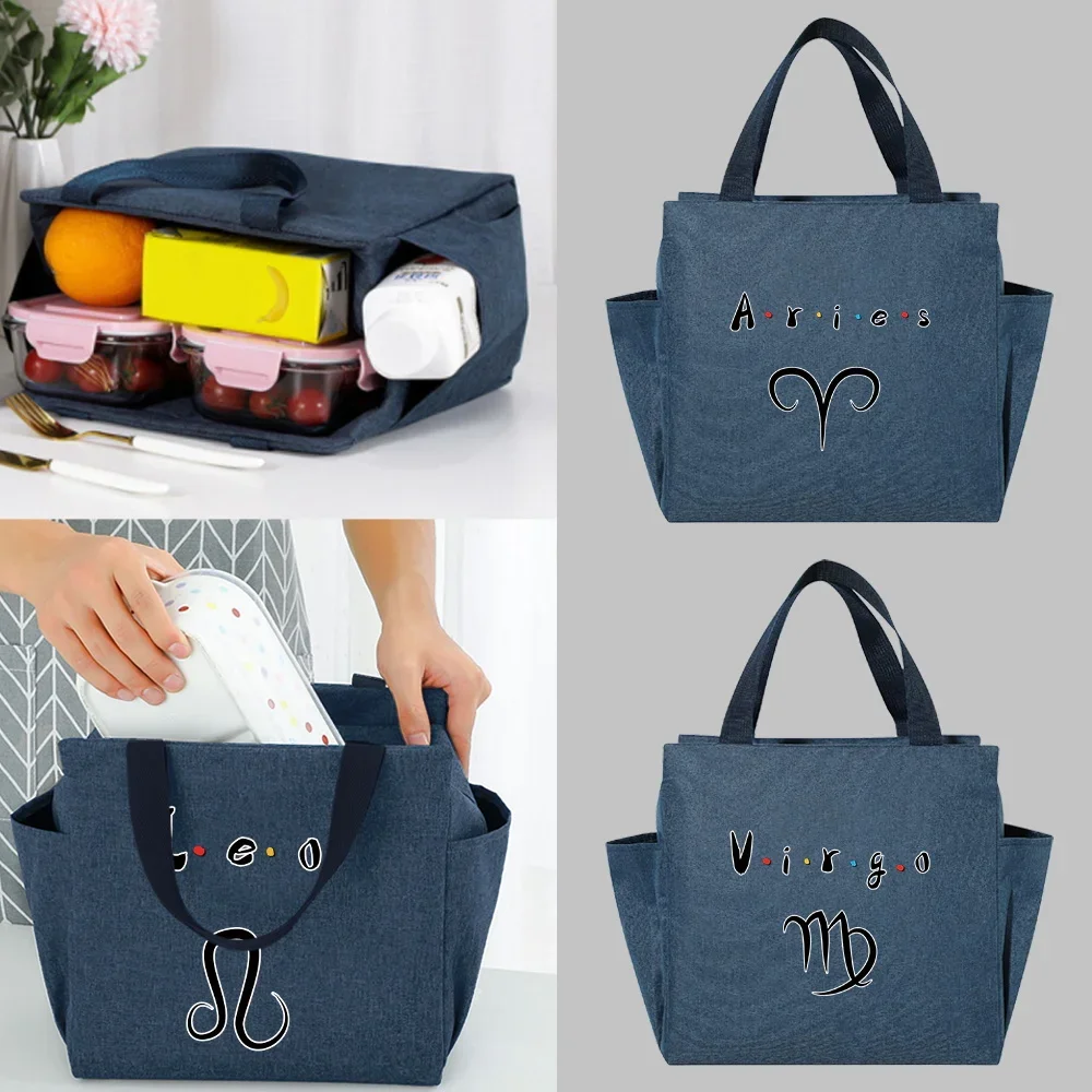 

Constellation Print Insulated Lunch Cooler Bag Dinner Bags Multifunction Large Capacity Portable School Picnic Thermal Food Pack