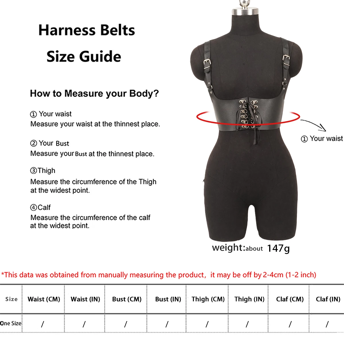 Women Fashion Belt Punk Waist-to-Shoulder Leather Body Harness  Suspenders for Women Decorative Belt Gothic Clothing Accessories