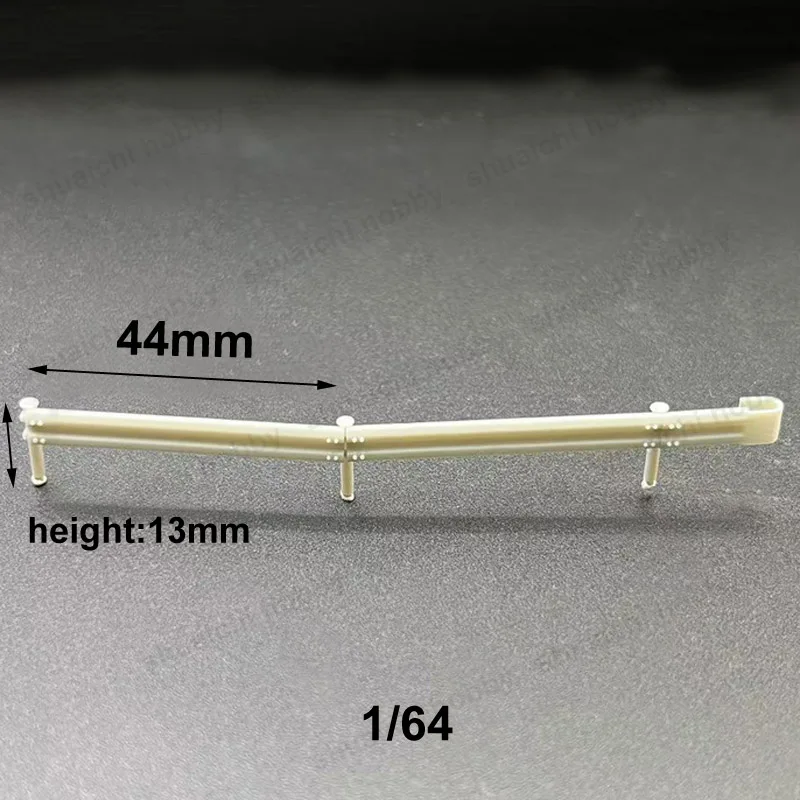 Масштаб 1/64, модель ограждения для шоссе, сращиваемый барьер для предотвращения столкновений, неокрашенные перила из смолы для диорамы, сцены, украшение «сделай сам»
