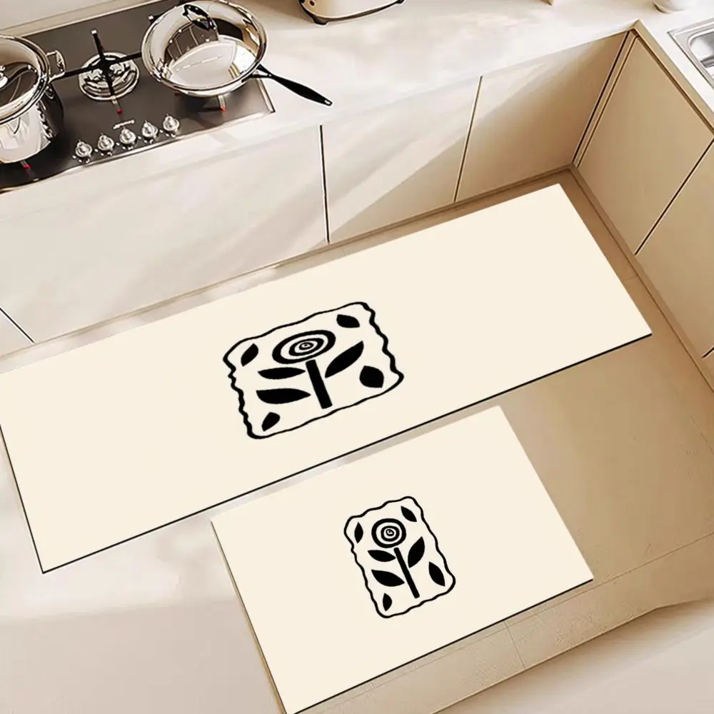 

VIKAMA Modern Minimalist - designed Flannel Mats for Kitchen and Corridor: Warm, Facilitating a Clean and Inviting Kitchen and C