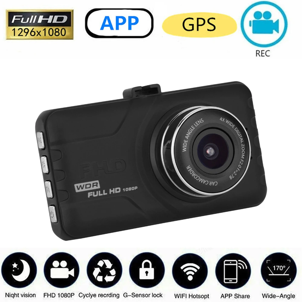 Car DVR WiFi Full HD 1080P Dash Cam Rear View Car Camera Video Recorder Night Vision Dashcam Auto Black Box GPS Car Accessories