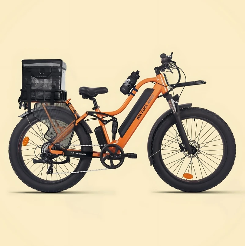 *forFactory Price New Full Suspension Electric City Bike Snow Ebike 48V 21Ah Lithium Battery 750W 26inch Fat Tire Electric Bicyc