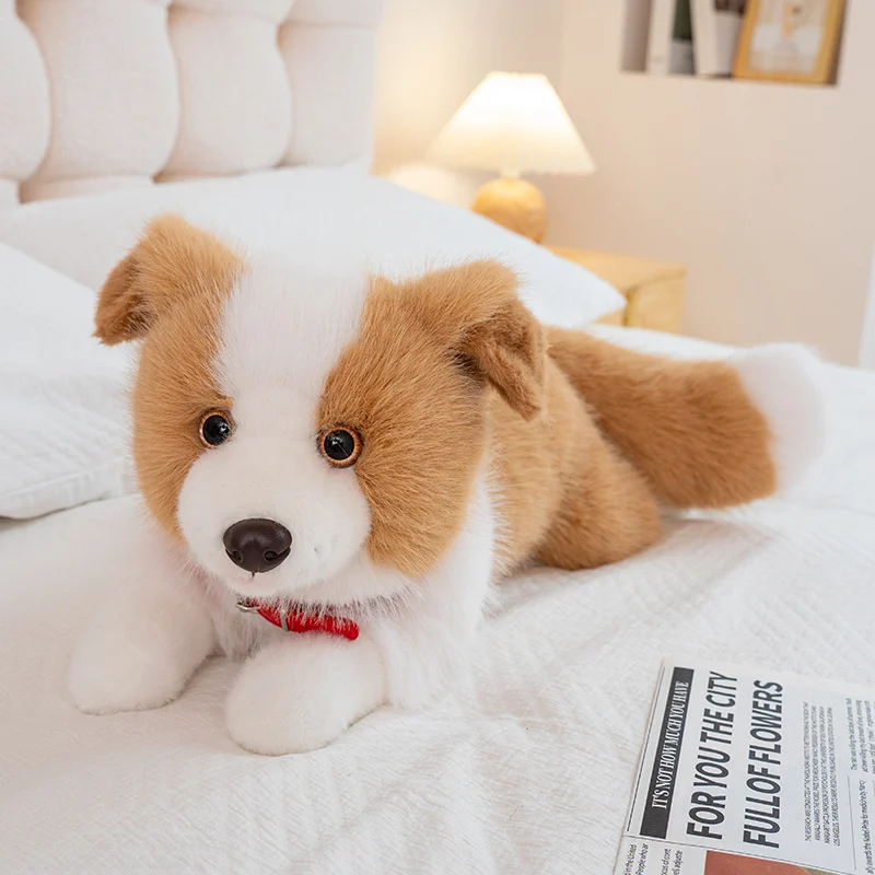 40/50CM Four Colours Border Collie Collar Style Plush Toys Soft Stuffed Puppy Doll Funny Accompany Toys For Kids Gifts