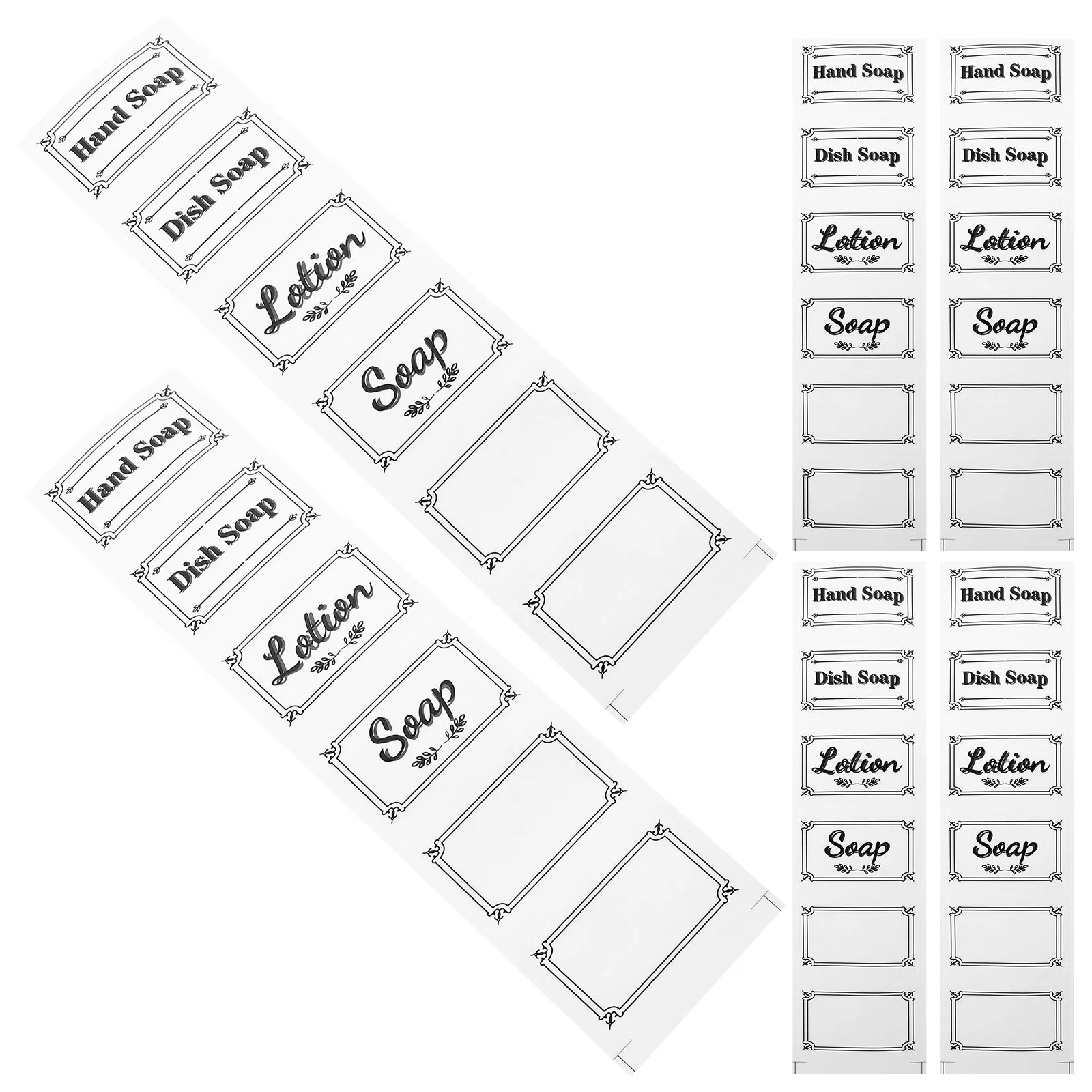 6 Pcs Lotion Bottle Shampoo Label Travel Trip Drink Toiletry Paper Soap for Glass