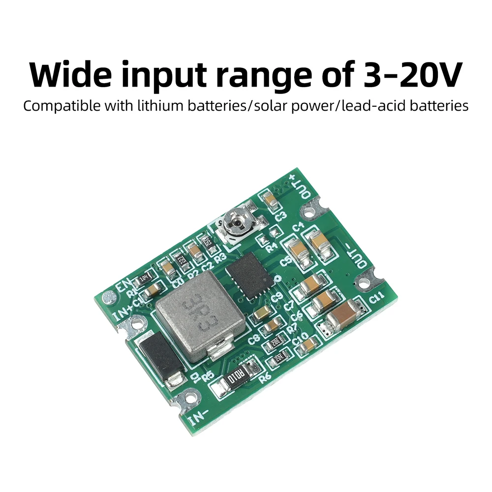 DC-DC non-isolated Step-up/Step-down Module DC 3-20V to 1.2-18V boost/buck Regulated Power Supply Lithium/Storage Battery/Solar