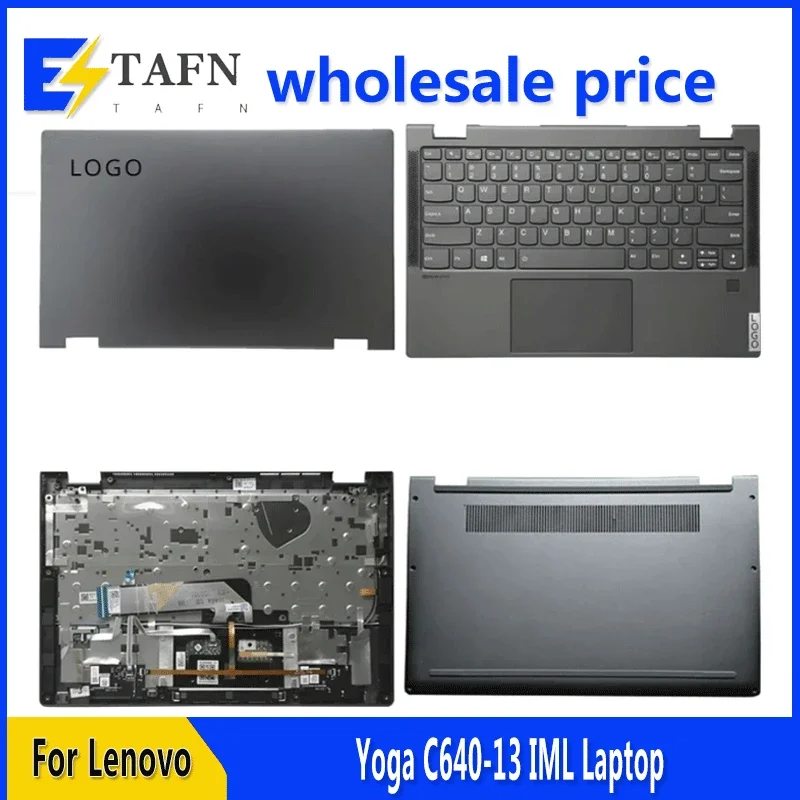 

New Original For Lenovo Yoga C640-13 IML Laptop LCD Back Cover Front Bezel Upper Palmrest Bottom Base Case Keyboard Hinges