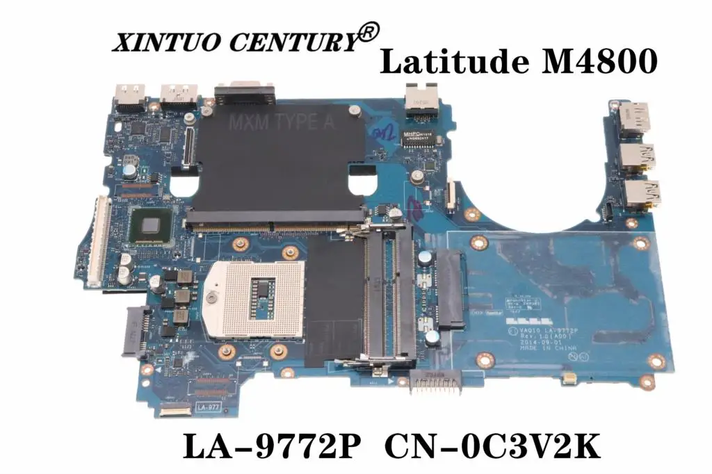 

LA-9772P Motherboard for Dell Precision M4800 Laptop Motherboard C3V2K 0C3V2K CN-0C3V2K DDR3L 100% Test Work