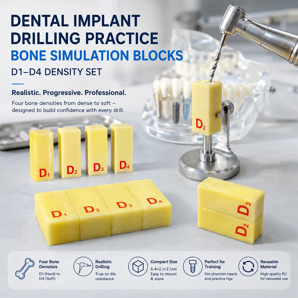 1/4pcs Dental Bone Model Wood/Resin Simulation Bone Blocks Implant Drilling Model For Practice Training Teaching Jaw Mandible