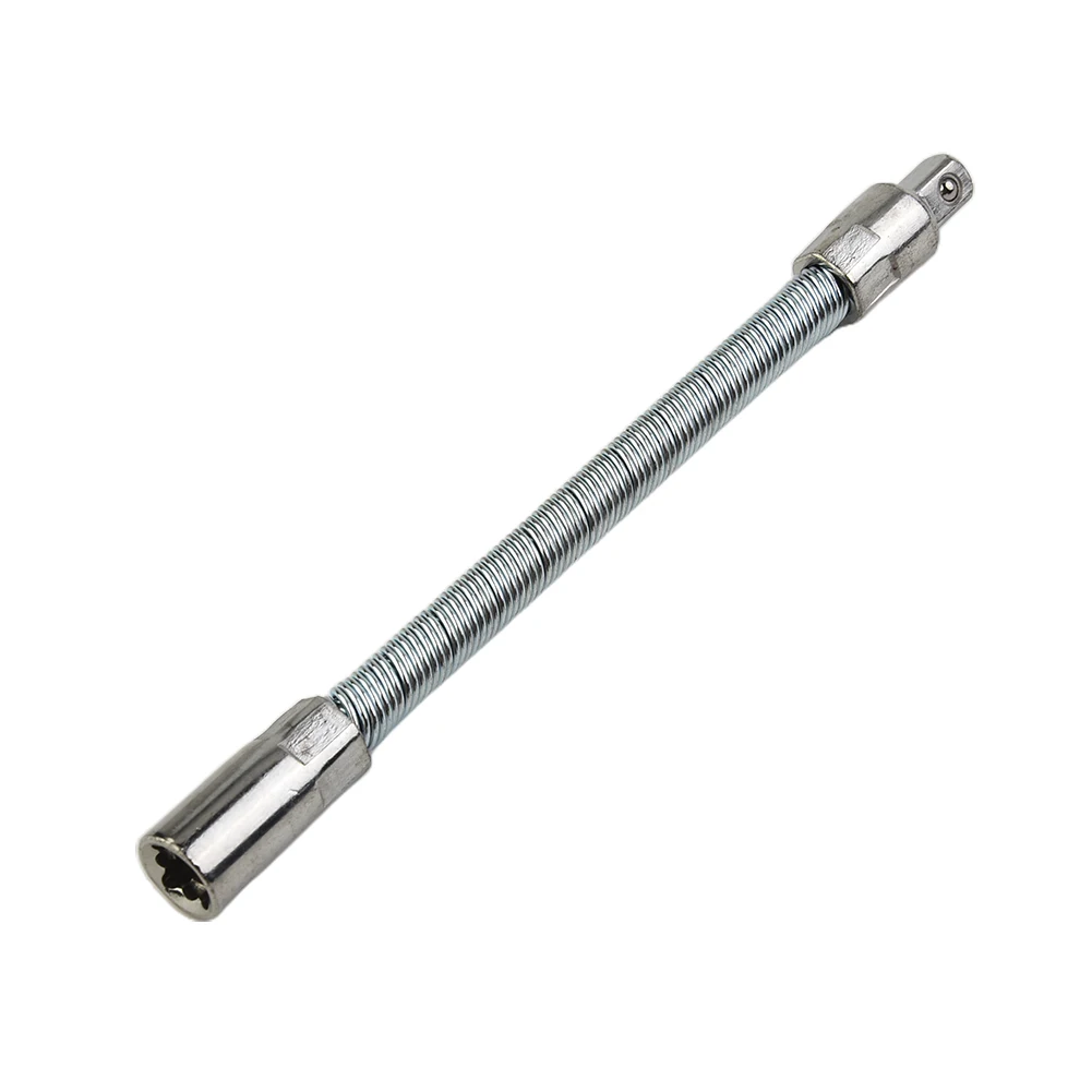 Flexible Extension Rod Adapter Set Compatible with 1/4 3/8 1/2 Inch Drive Ratchet Wrenches for Hard to Reach Fasteners