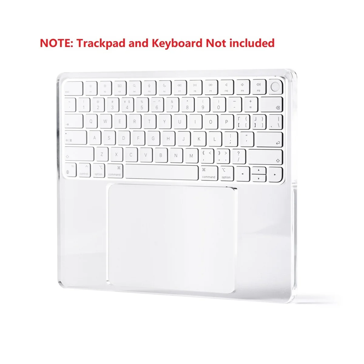T88C Keyboard Wrist Rest for 2023 Magic Trackpad 2/3 Keyboard Acrylic Stand Station Transparent Crystal Pad Bracket
