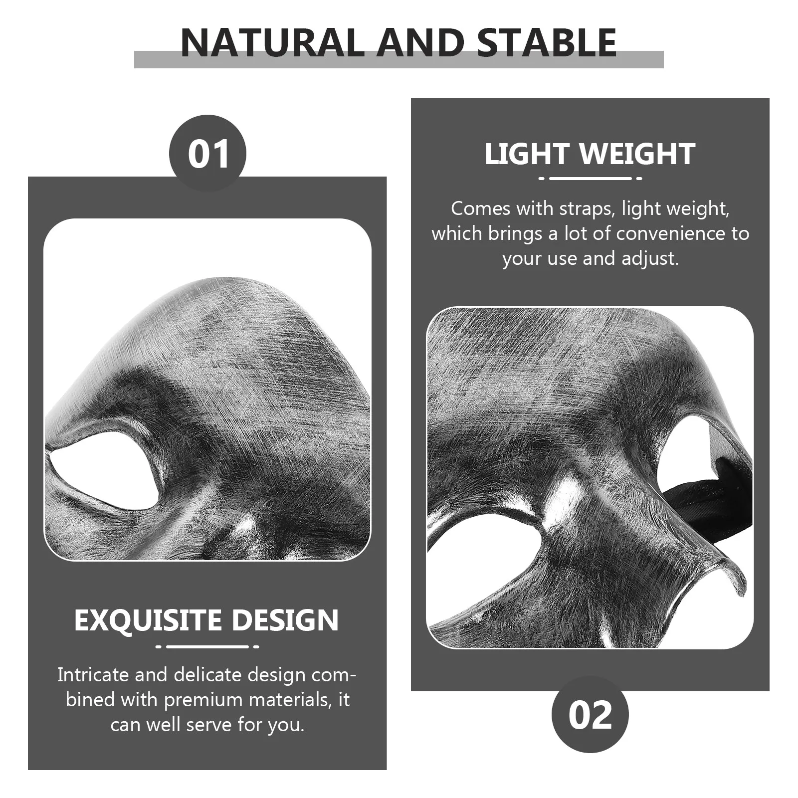 Premium Delicate Half Face Mask Portable Multi Function Decorative Masquerade Mask for Birthday Ball Dancing Performance