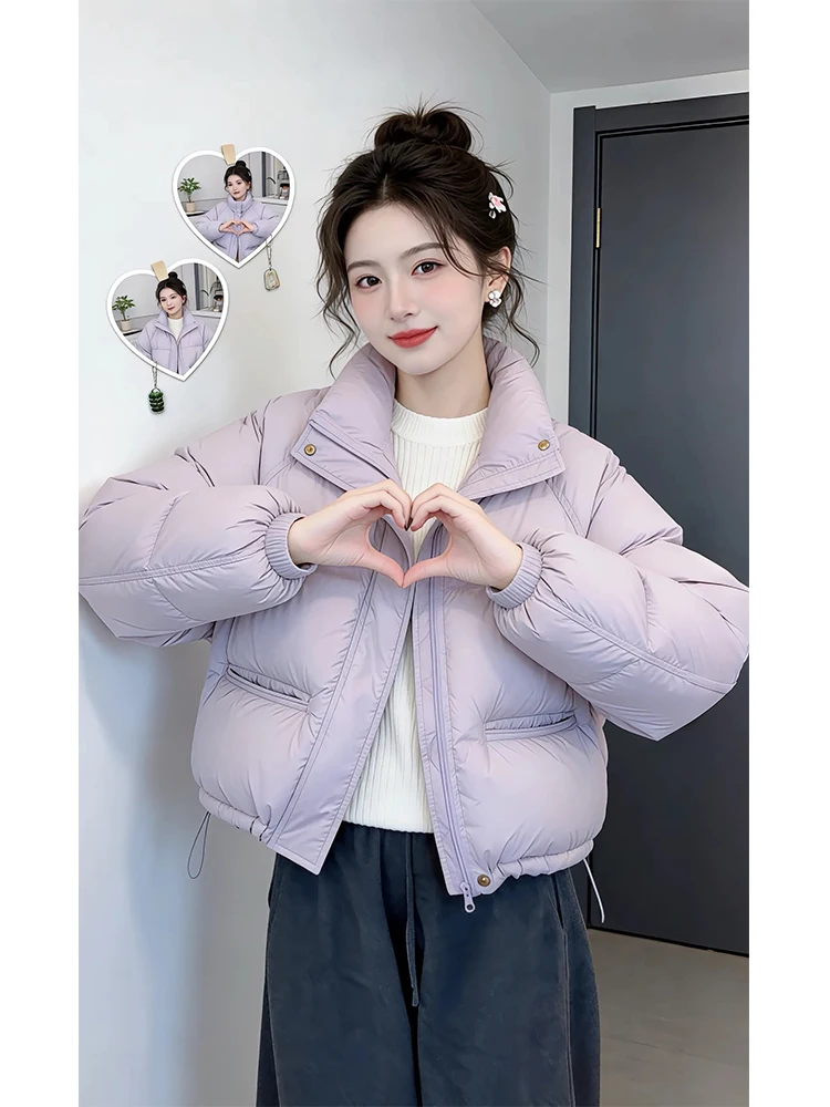 

Faionable Thiened Cotton Jaet Stand Collar ort Outerwear Women Winter New Sle Versatile Small Size Cotton Coat