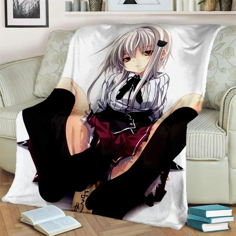 High School DxD Sexy Girl Cartoon Anime 3D Blanket,Soft Throw Blanket for Home Bedroom Bed Sofa Picnic Travel Cover Blanket Kids