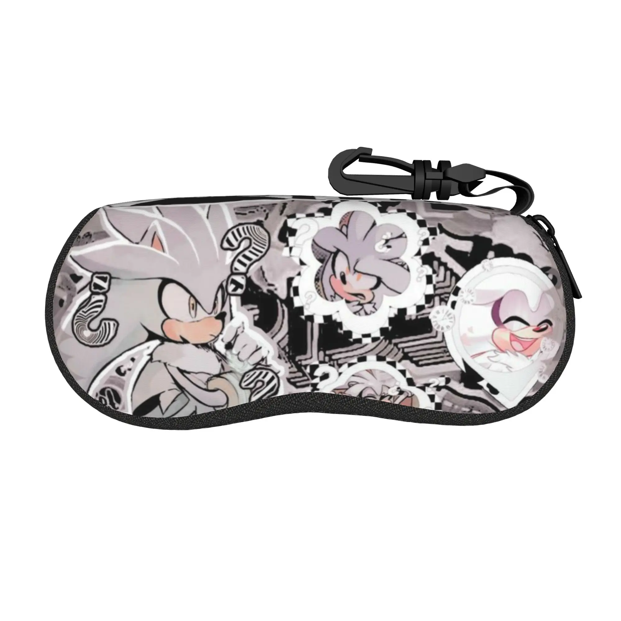 Harajuku Cartoon Glasses Case Silvers Hedgehoges Accessories  Zipper  Eyeglasses Storage Box Cartoon Eyewear Container