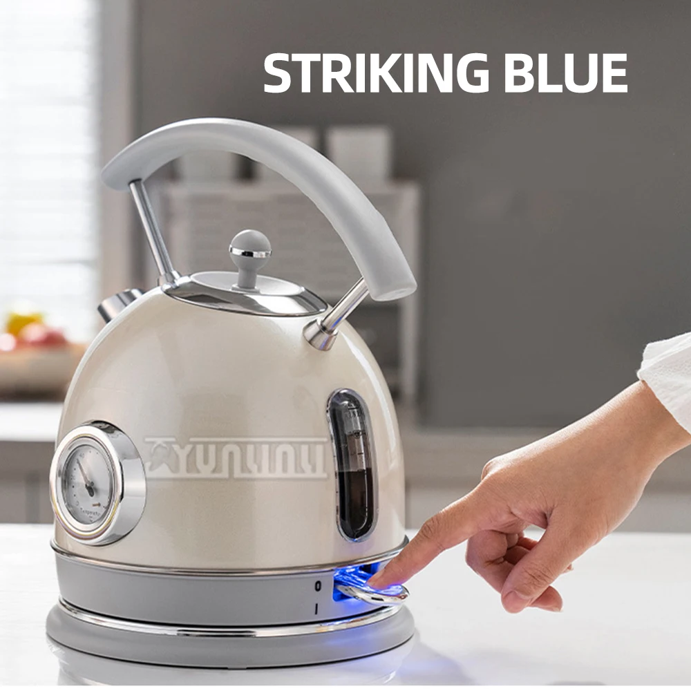 BT-T03LW 1.8L 304 غلاية كهربائية من الفولاذ المقاوم للصدأ مع مقياس التحكم في درجة حرارة الماء غلاية كهربائية منزلية