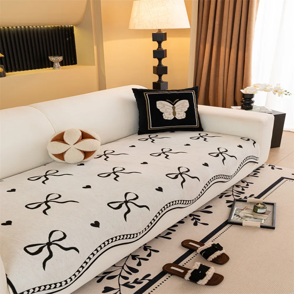 وسادة أريكة جلدية أربعة مواسم عالمية 2025 جديد قطعة واحدة مستقيم عدم الانزلاق وسادة غطاء أريكة منشفة من القماش #6